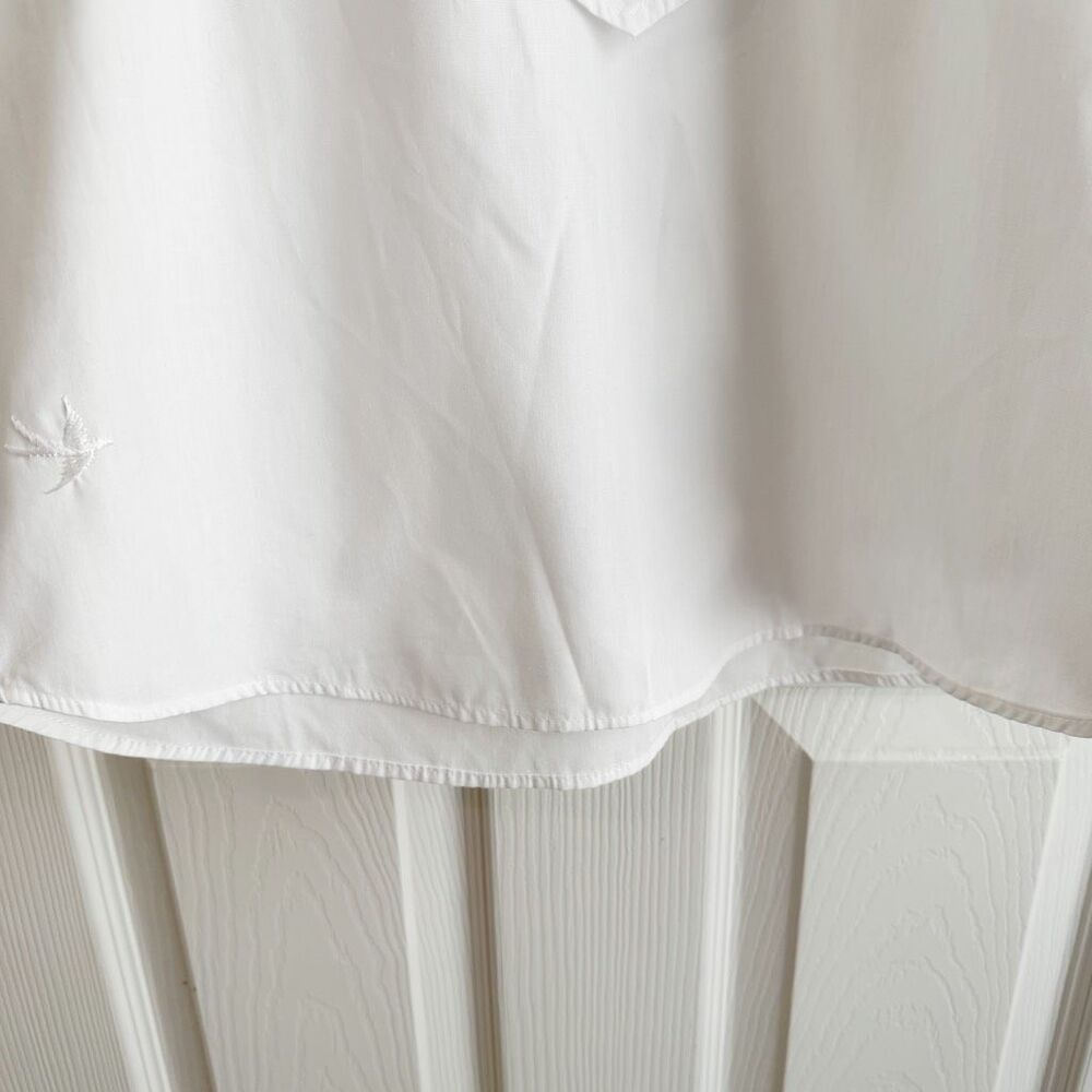MI GOLONDRINA Valentina White Blouse Top Size Small Ruffle White Embroidered - Picture 7 of 15